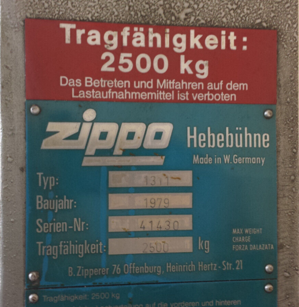 Zippo lifts spare parts