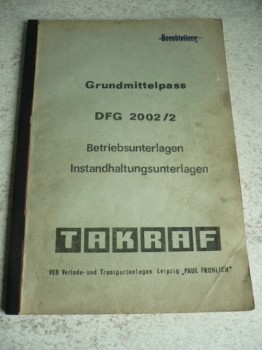 VEB DDR Gabelstapler Anleitung Bedienanweisung Takraf VTA Stapler DFG 2002 /2