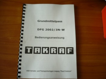 VEB DDR forklift Operating instructions Takraf VTA truck DFG 2002/3N-W