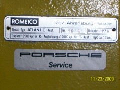 Tragmutter für Romeico  Atlantic / Türfrei / Nordmeer Hebebühne Typ TC KC bis Fabrik Nr. 20000