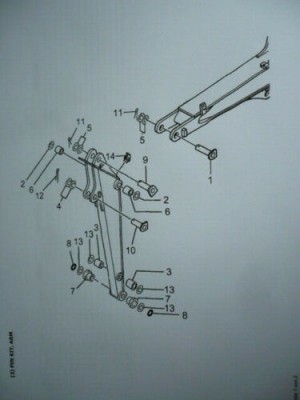 Bolzen Buchsensatz Löffelstiel Set Yanmar B22-2 Minibagger ADB00600