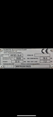 Service maintenance kit filter set oil filter fuel filter Kubota KX101-3 Alpha 3 4