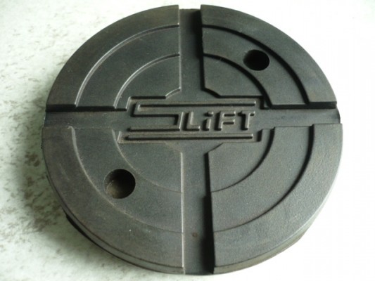 lift pad, rubber pad, rubber plate for IME Autolift (125mm x 28mm, with steel insert)