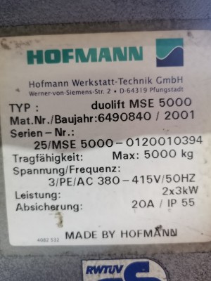 Hauptwendeschalter Steuerschalter für Hofmann Hebebühne Typ MT/MTE 2500 MSE 5000