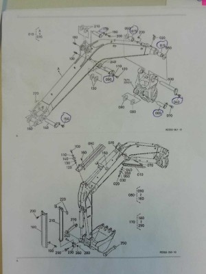 Bolt Socket pin Safety pin pin Part No. RD5516654 Kubota KX057-4