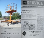 VEB Geschwenda Platform instructions user manual for type SFG 1000 VEM