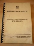 Ersatzteilliste-Anleitung für DDR Gabelstapler Takraf Stapler Typ DFG 3202 N