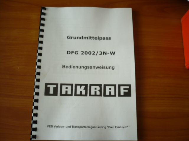 und Instandsetzungsdokumente Anleitung Takraf Stapler Schaufel DFG2002 Betriebs 