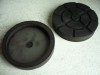 lift pad, rubber pad, rubber plate for Ravaglioli inter alia type KPN 337 (123 mm x 25 mm without pins with steel insert)