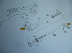 Montagearm Bolzensatz Buchsen Stifte Ringe Kubota KX015-4 KX016-4