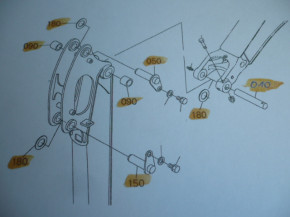 Montagearm Bolzensatz Buchsen Stifte Ringe Kubota KX015-4 KX016-4