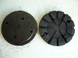 lift pad, rubber pad, rubber plate for Nussbaum lift (121mm x 18mm, with steel insert)