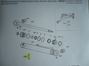 Seal ring gasket seal kit cylinder Kubota KX41-3 mini excavator RG13867780