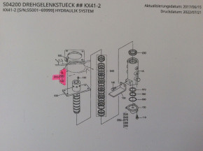 Dichtsatz Drehgelenkstück Drehdurchführung seal kit Kubota KX41-2 RG00862340